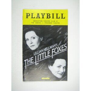 Little Foxes Playbill Opening Night 2017 Laura Linney Cynthia Nixon Manhattan